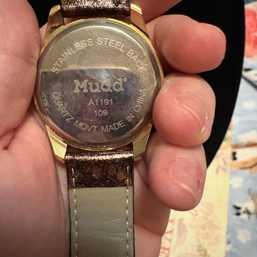 Mudd Gold and Dark Brown Crystal-Embellished Watch - Picture 5 of 6